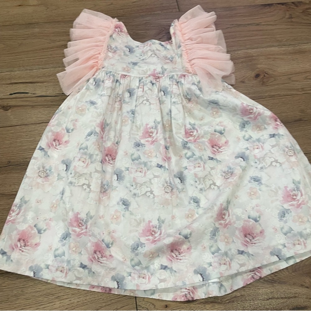 Benedita Floral Pink and White girls Dress